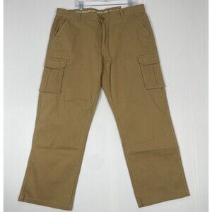 Smith's Workwear Mens‎ Canvas Cargo Pants Khaki Stretch Relaxed Fit SZ 40x30 NEW